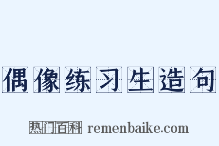 偶像练习生造句是什么意思的图片